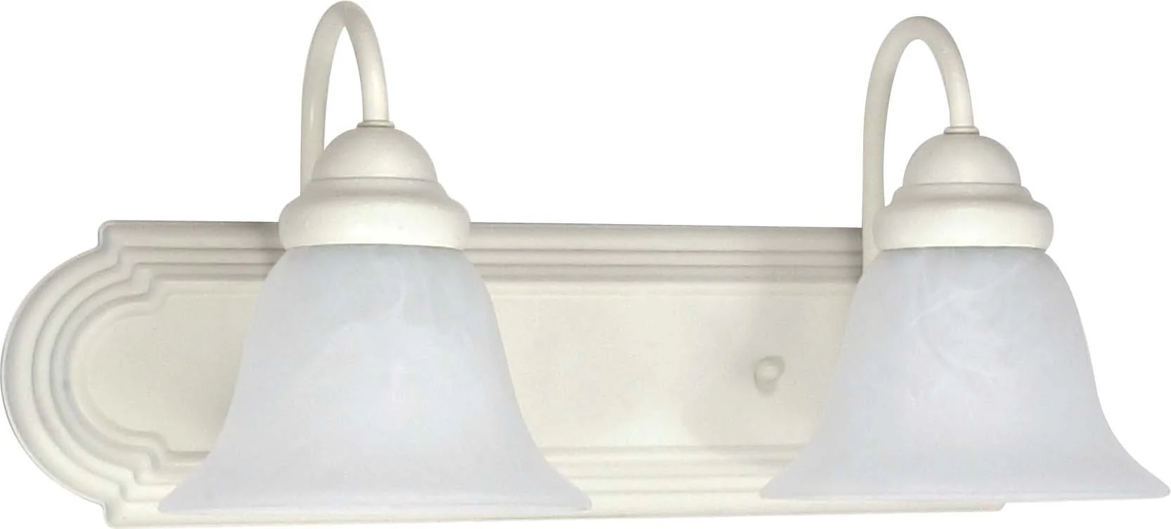 Nuvo Ballerina - 2 Light - 18 inch - Vanity - w/ Alabaster Glass Bell Shades