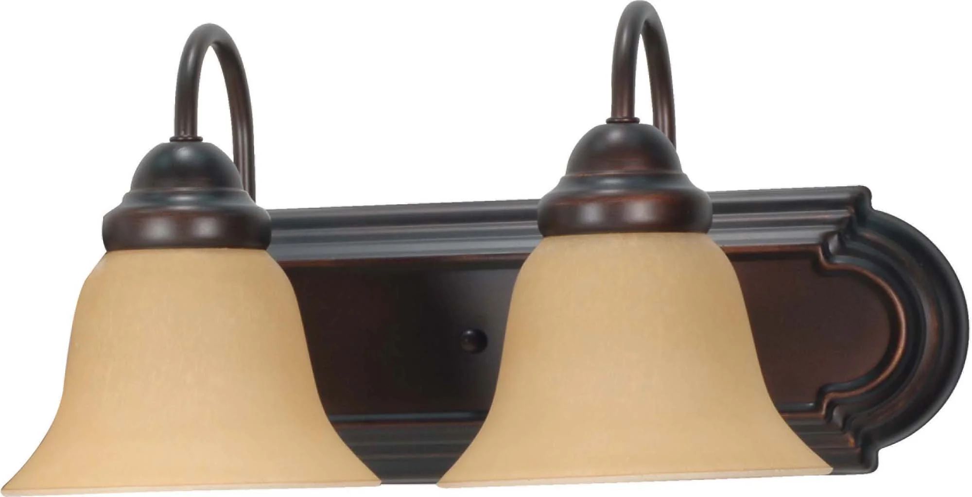 Nuvo Ballerina 2 Light 18 inch Vanity w/ Champagne Linen Washed Glass