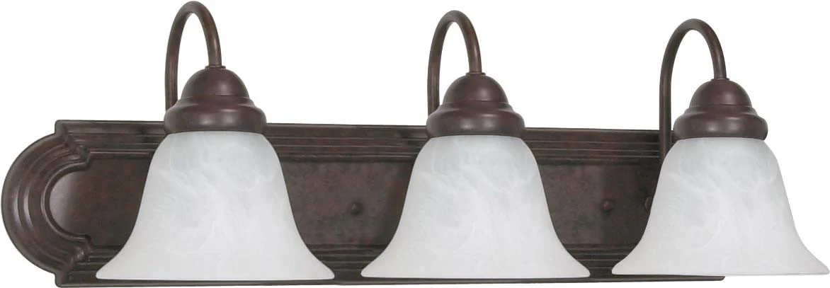 Nuvo Ballerina - 3 Light - 24 inch - Vanity - w/ Alabaster Glass Bell Shades