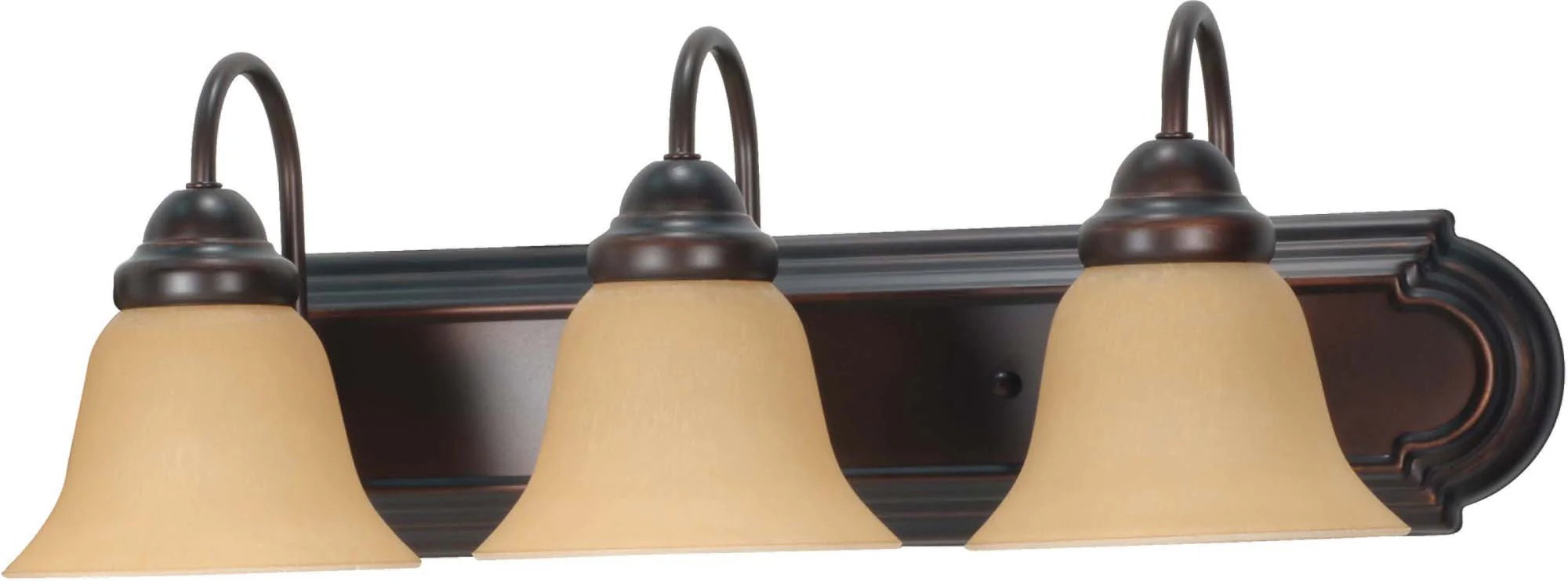 Nuvo Ballerina 3 Light 24 inch Vanity w/ Champagne Linen Washed Glass