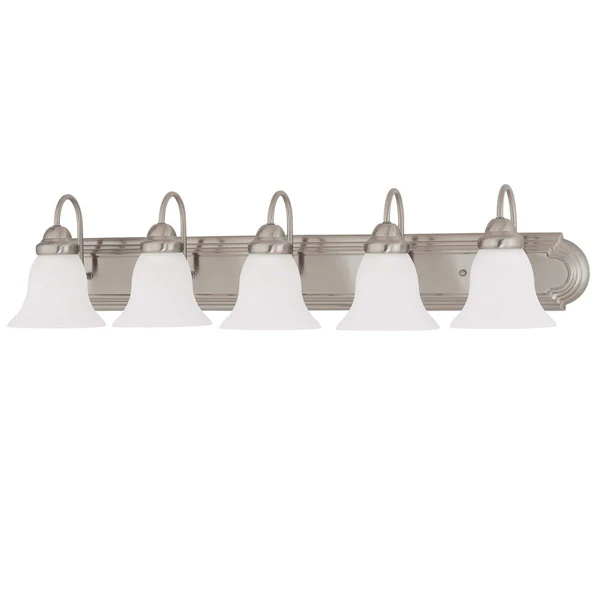 Nuvo Ballerina - 5 Light 36 inch Vanity w/ Frosted White Glass