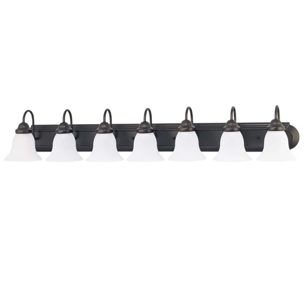 Nuvo Ballerina - 7 Light 48 inch Vanity w/ Frosted White Glass