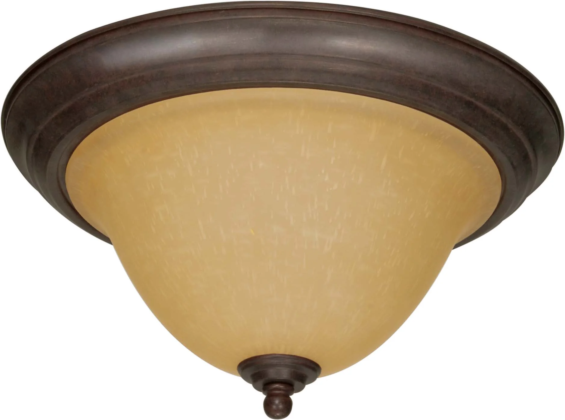 Nuvo Castillo - 2 Light 16 in - Flush Mount w/ Champagne Linen Washed Glass