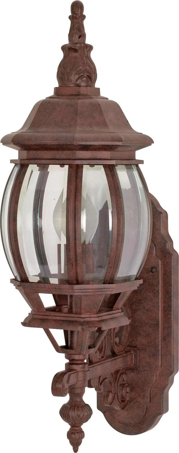 Nuvo Central Park - 1 Light - 20 inch - Wall Lantern - w/ Clear Beveled Glass