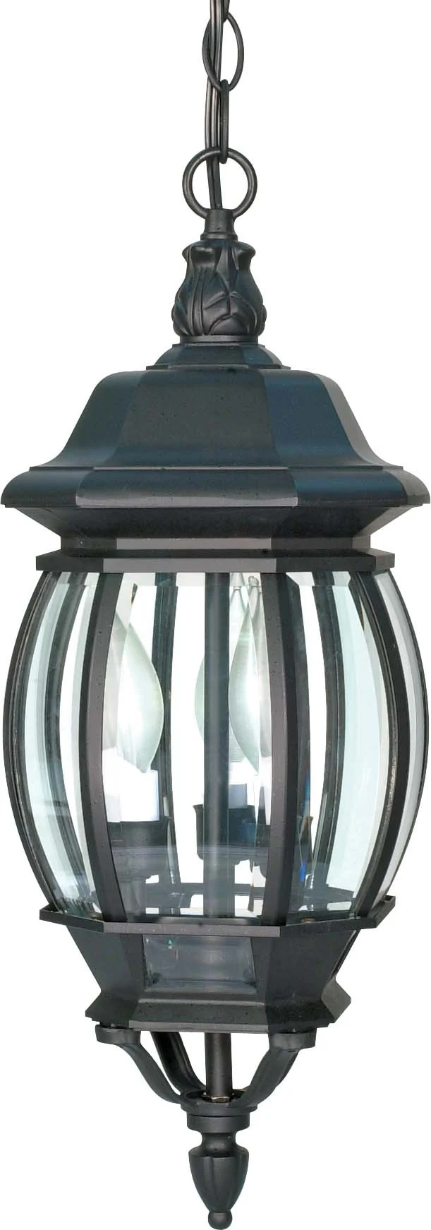 Nuvo Central Park - 3 Light - 20 inch - Hanging Lantern - w/ Clear Beveled Glass