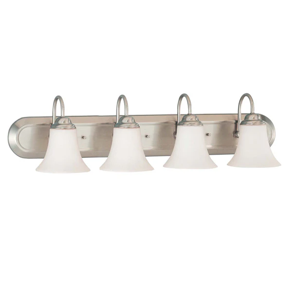 Nuvo Dupont - 4 Light Vanity w/ Satin White Glass