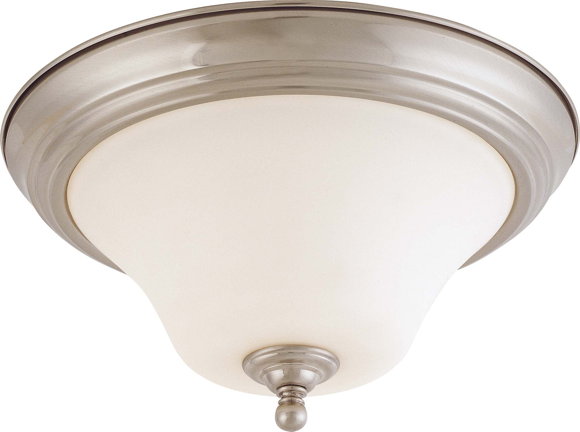 Nuvo Dupont - 2 light 13 inch Flush Mount w/ Satin White Glass
