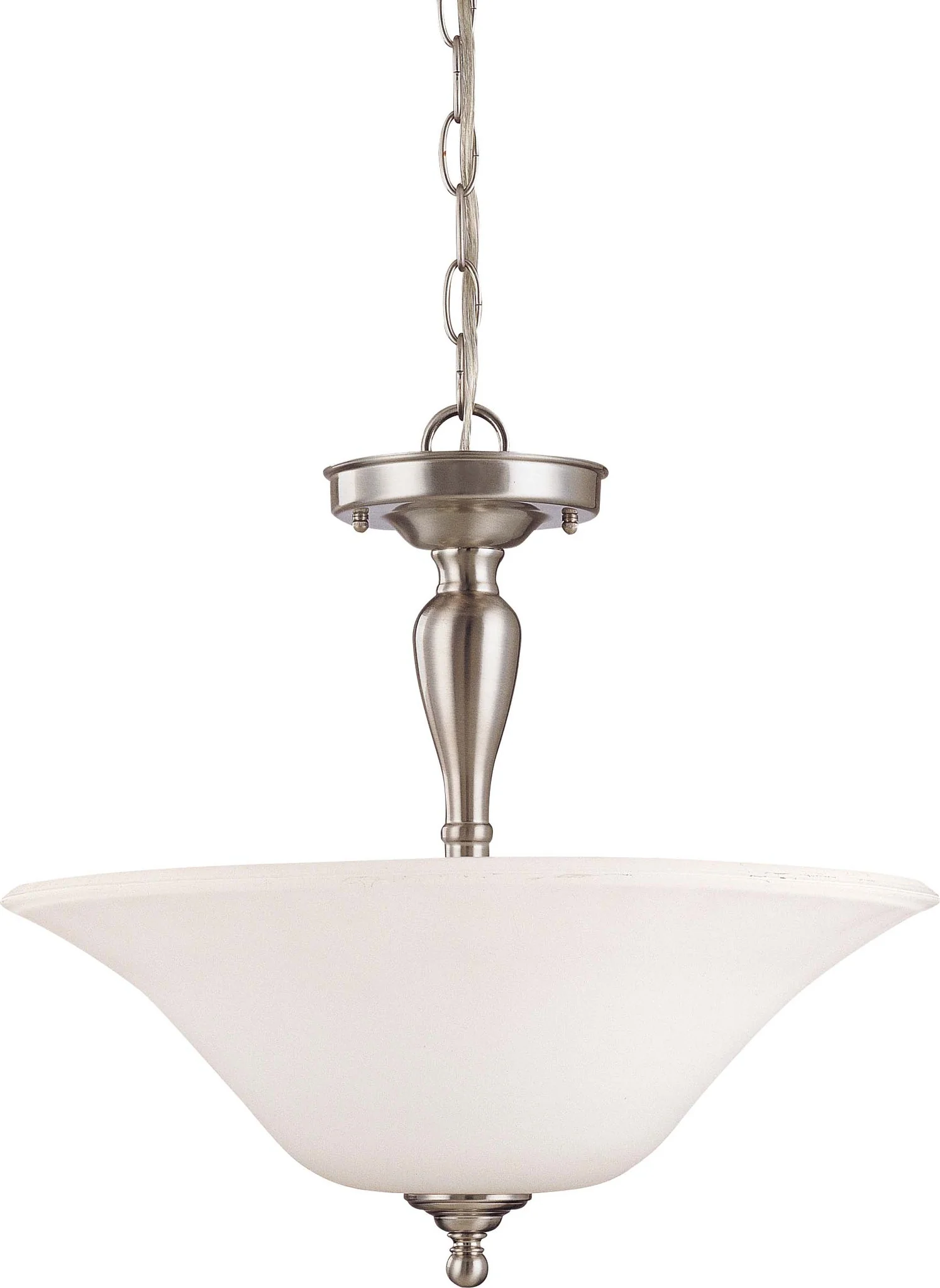 Nuvo Dupont - 3 Light Semi Flush w/ Satin White Glass