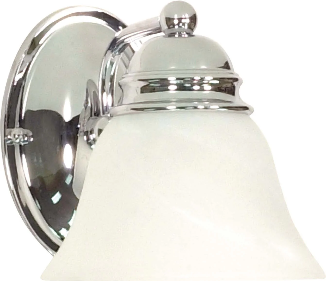 Nuvo Empire - 1 Light - 7 inch - Vanity - w/ Alabaster Glass Bell Shades