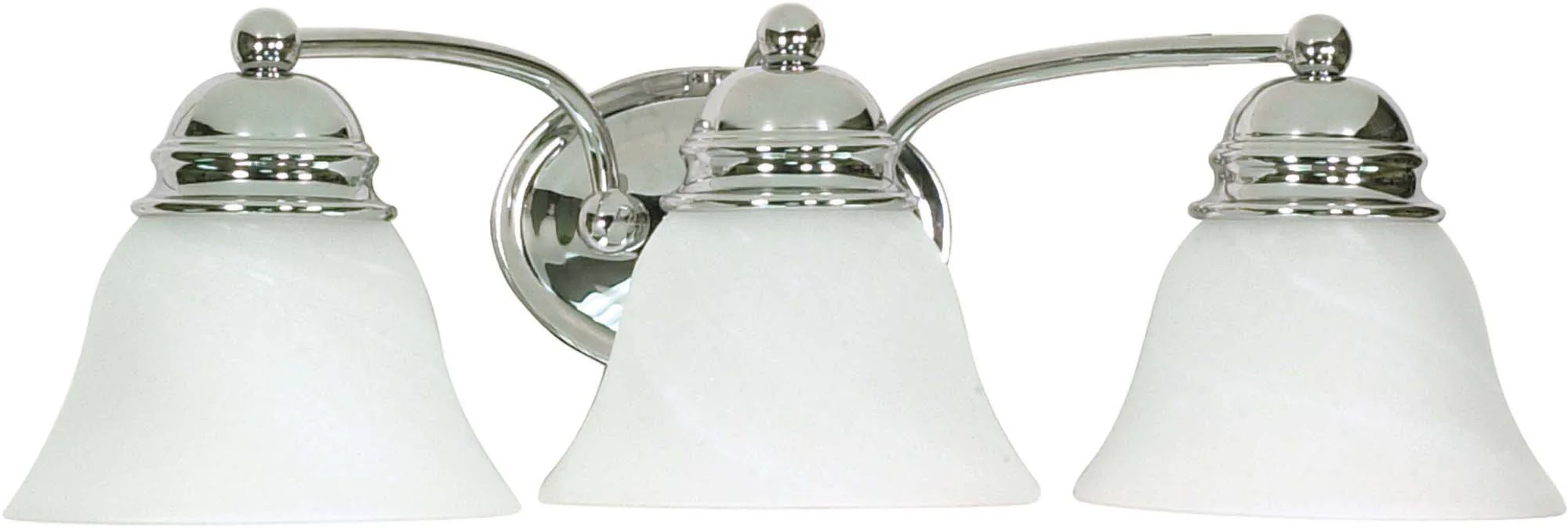 Nuvo Empire - 3 Light - 21 inch - Vanity - w/ Alabaster Glass Bell Shades - Image 2