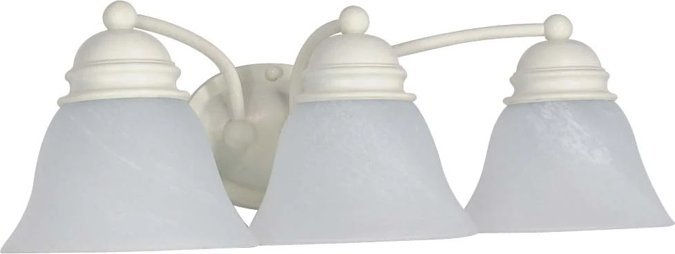 Nuvo Empire - 3 Light - 21 inch - Vanity - w/ Alabaster Glass Bell Shades