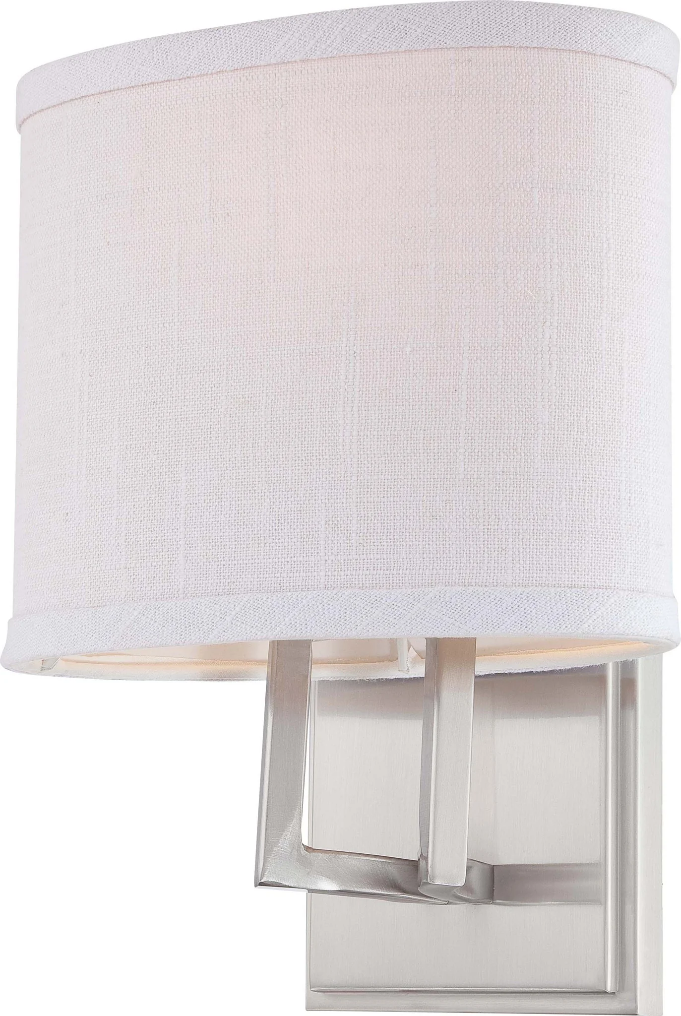 Nuvo Gemini - 1 Light Vanity Fixture w/ Slate Gray Fabric Shade - Image 2