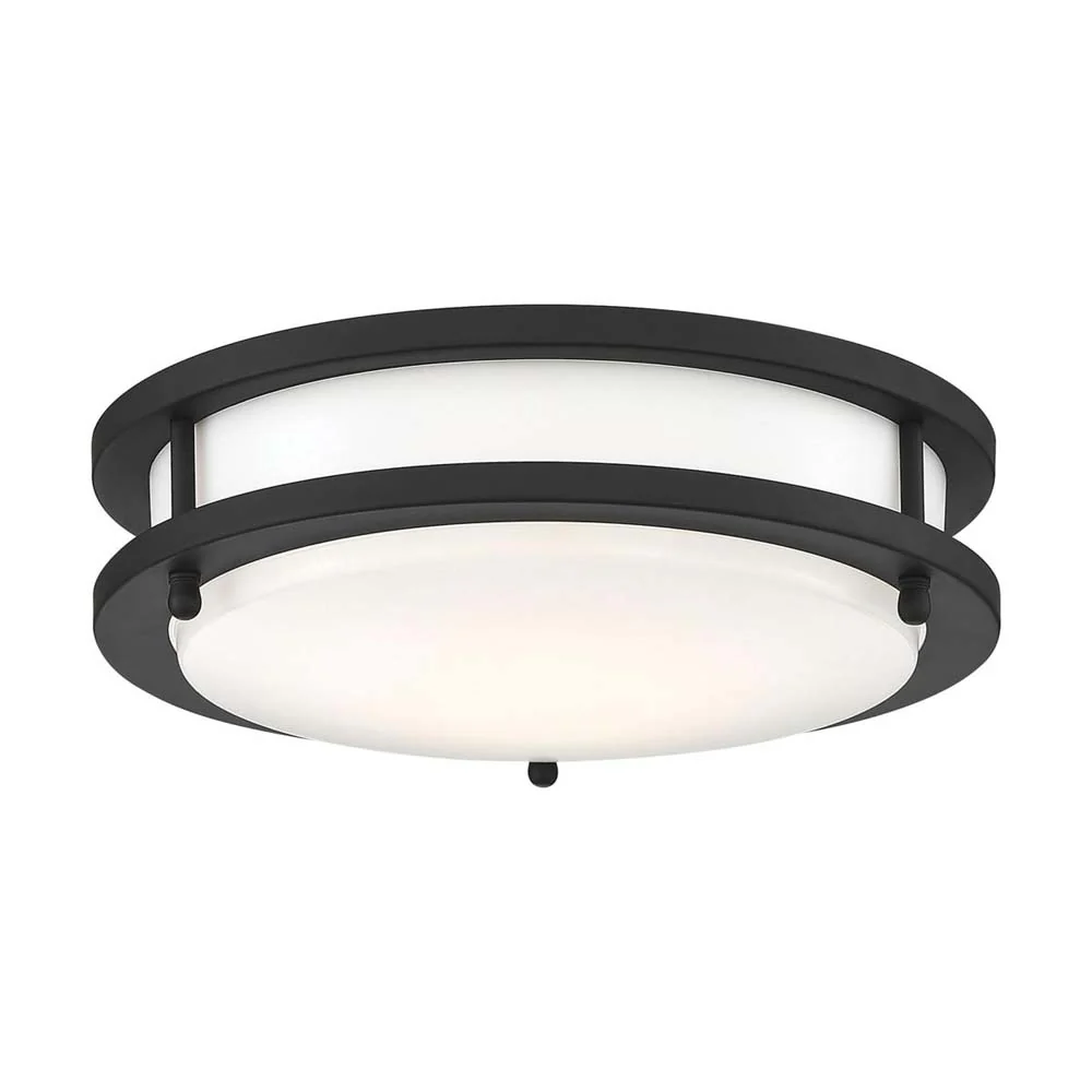 Nuvo Glamour LED 10-in Flush Mount Fixture Black Finish CCT Selectable - Image 2