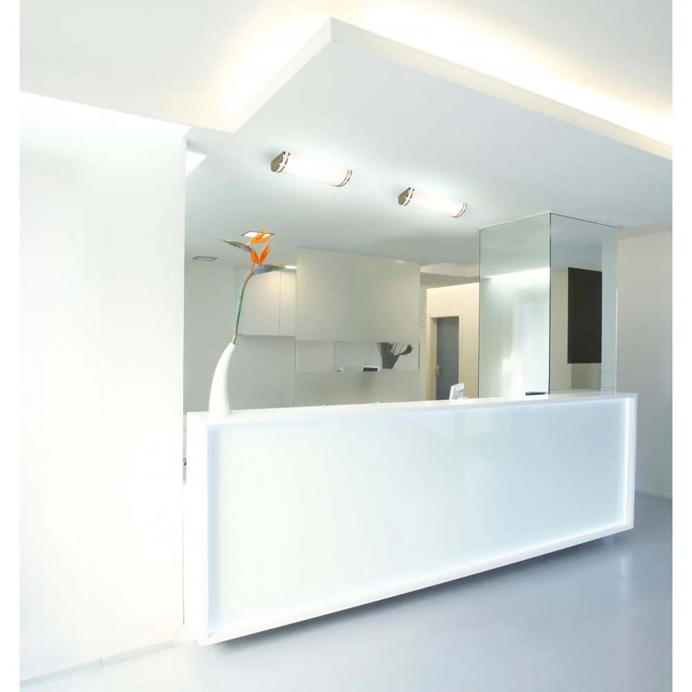 Nuvo Glamour LED 25-in Brushed Nickel Linear Flush Mount Fixture CCT Selectable - Image 2