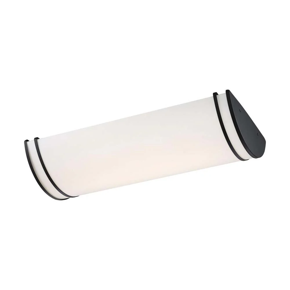 Nuvo Glamour LED 25-in Linear Flush Mount Fixture Black Finish CCT Selectable - Image 2