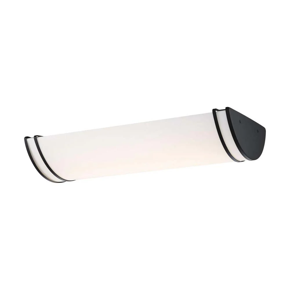 Nuvo Glamour LED 25-in Linear Flush Mount Fixture Black Finish CCT Selectable - Image 3