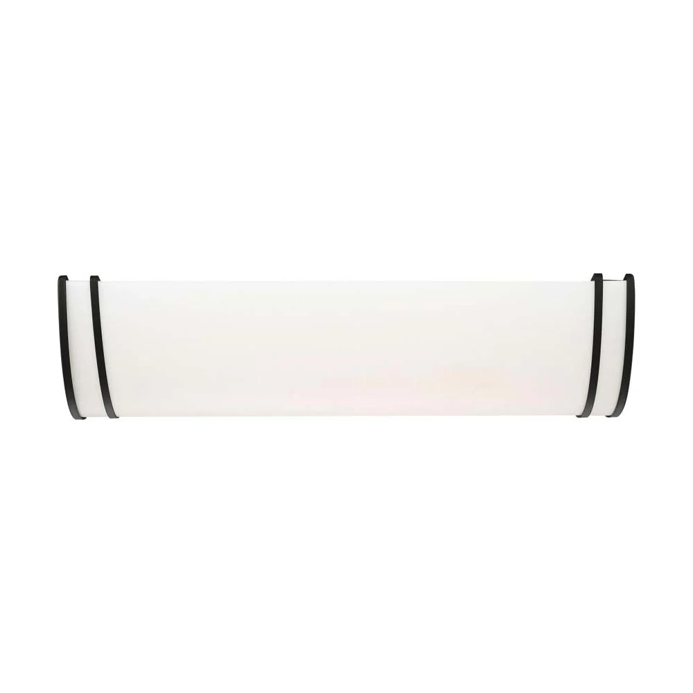Nuvo Glamour LED 25-in Linear Flush Mount Fixture Black Finish CCT Selectable - Image 5