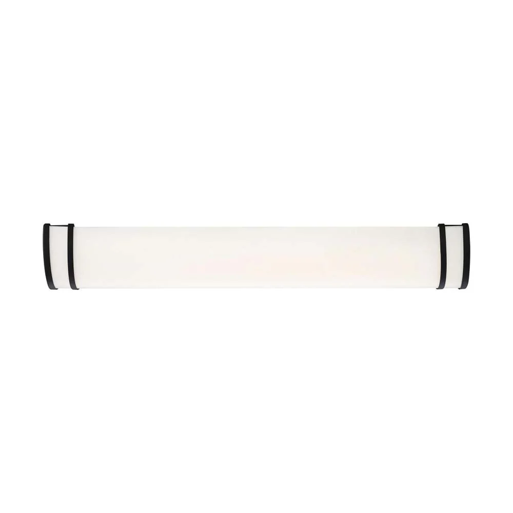Nuvo Glamour LED 50-in Linear Flush Mount Fixture Black Finish CCT Selectable - Image 4