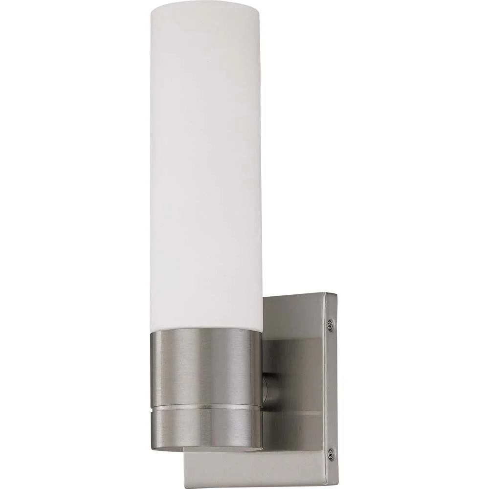 Nuvo Lighting 12w Link LED 1-Light Wall Sconce Brushed Nickel Finish