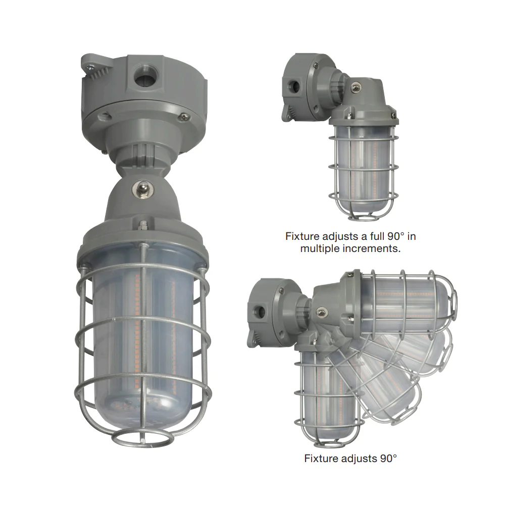 Nuvo Lighting 20w LED Adjustable Vapor Tight in Gray Finish 4000k - Image 2