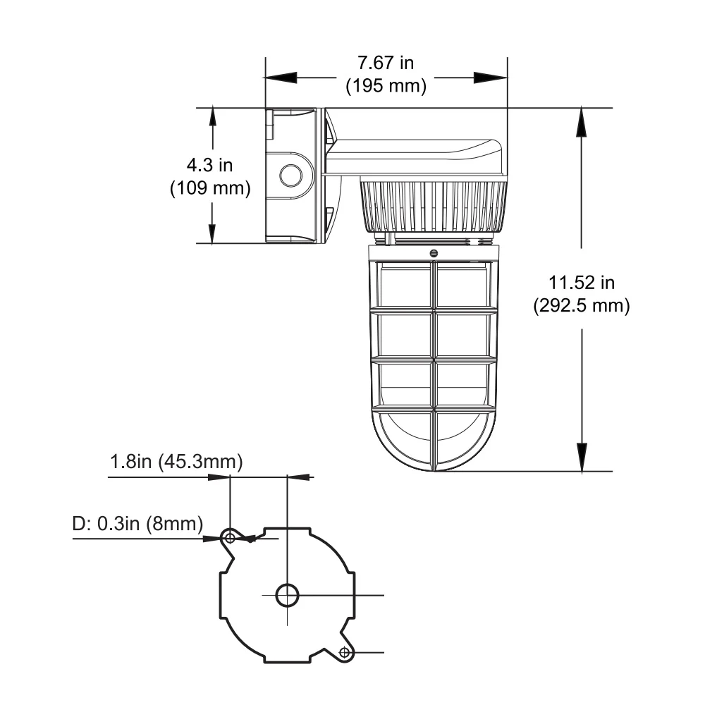 Nuvo Lighting 20w Wall Mount Vapor Tight - 4000K - Gray Finish - Image 2