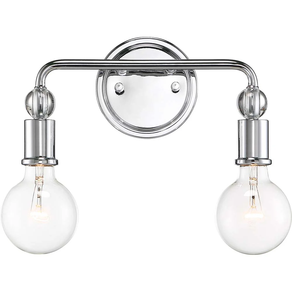 Nuvo Lighting 60w Bounce 2-Light Vanity Polished Nickel Finish
