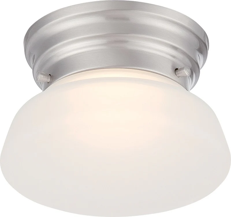 Nuvo Lighting Bogie 7.8W LED 6 inch Ceiling Flush Frosted Glass Mount Fixture