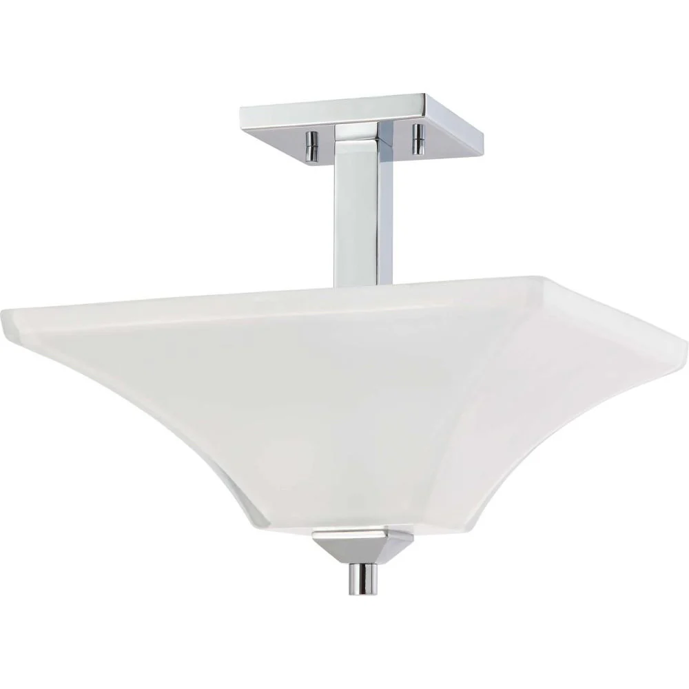 Nuvo Parker - 2 Light Semi Flush Fixture w/ Sandstone Etched Glass