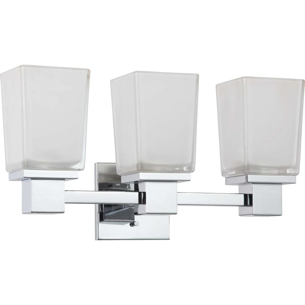 Nuvo Parker - 3 Light Vanity Fixture w/ Sandstone Etched Glass