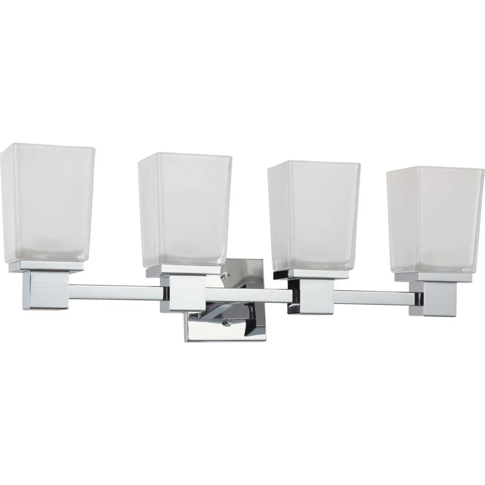 Nuvo Parker - 4 Light Vanity Fixture w/ Sandstone Etched Glass