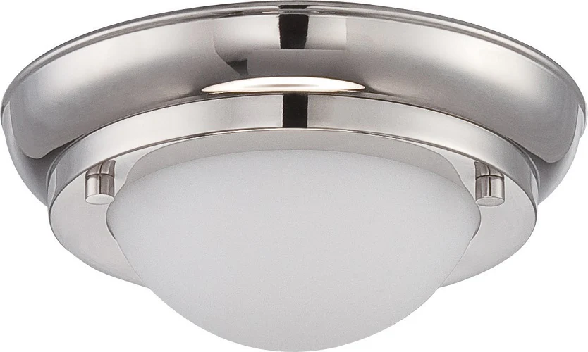 Nuvo Lighting Poke 7.8W Mini LED 6.5 inch Ceiling Flush Satin White Glass Mount Fixture