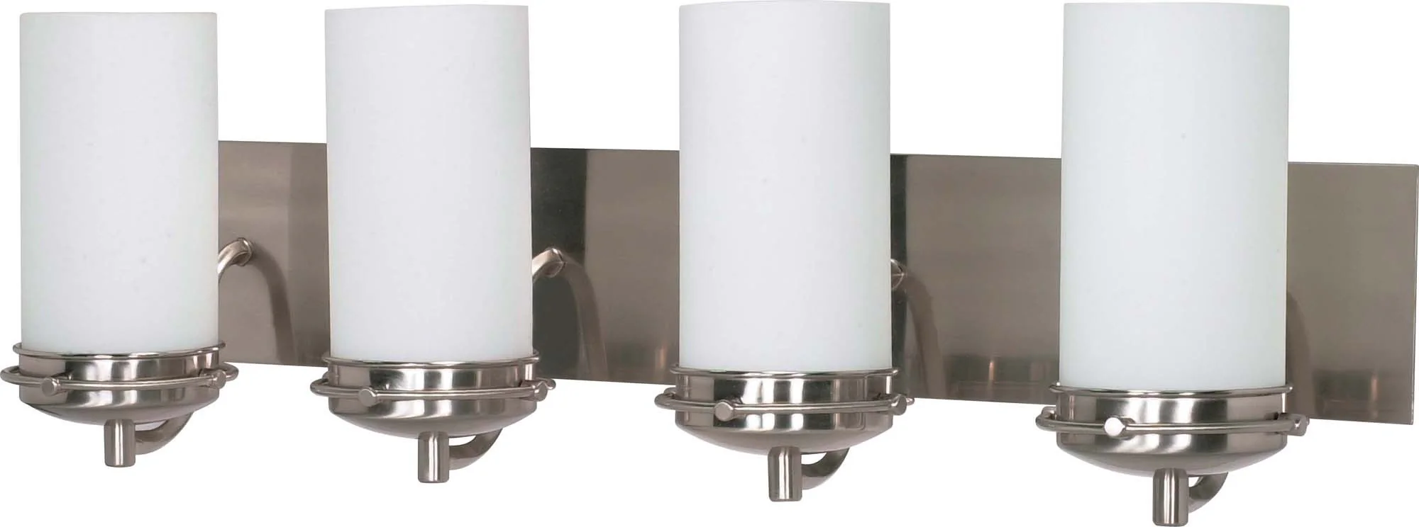 Nuvo Polaris - 4 Light - 30 inch - Vanity - w/ Satin Frosted Glass Shades
