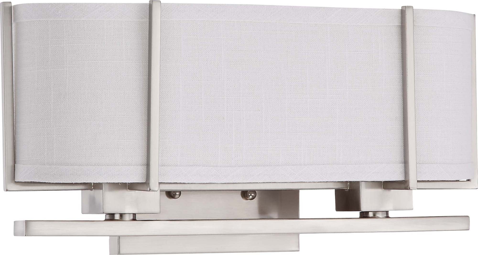 Nuvo Portia - 3 Light Vanity w/ Slate Gray Fabric Shades