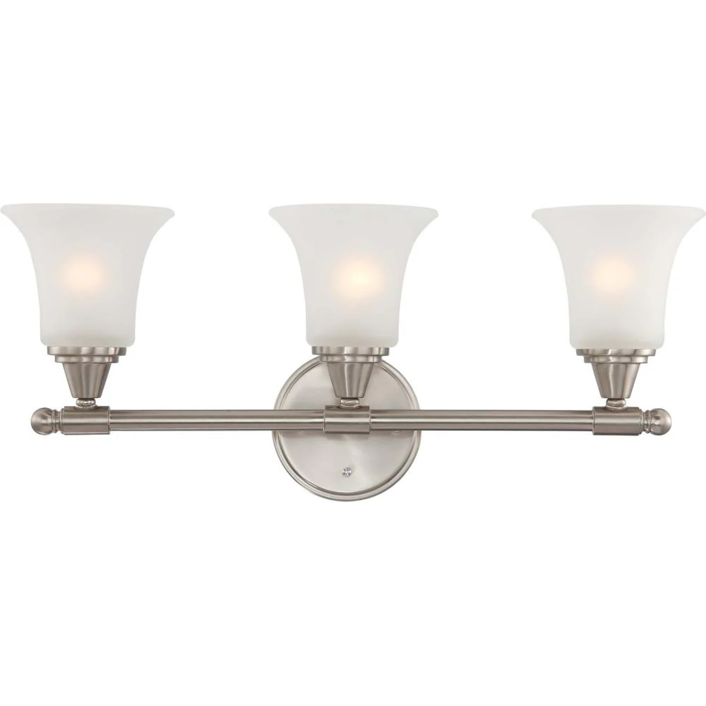 Nuvo Surrey - 3 Light Vanity Fixture w/ Frosted Glass