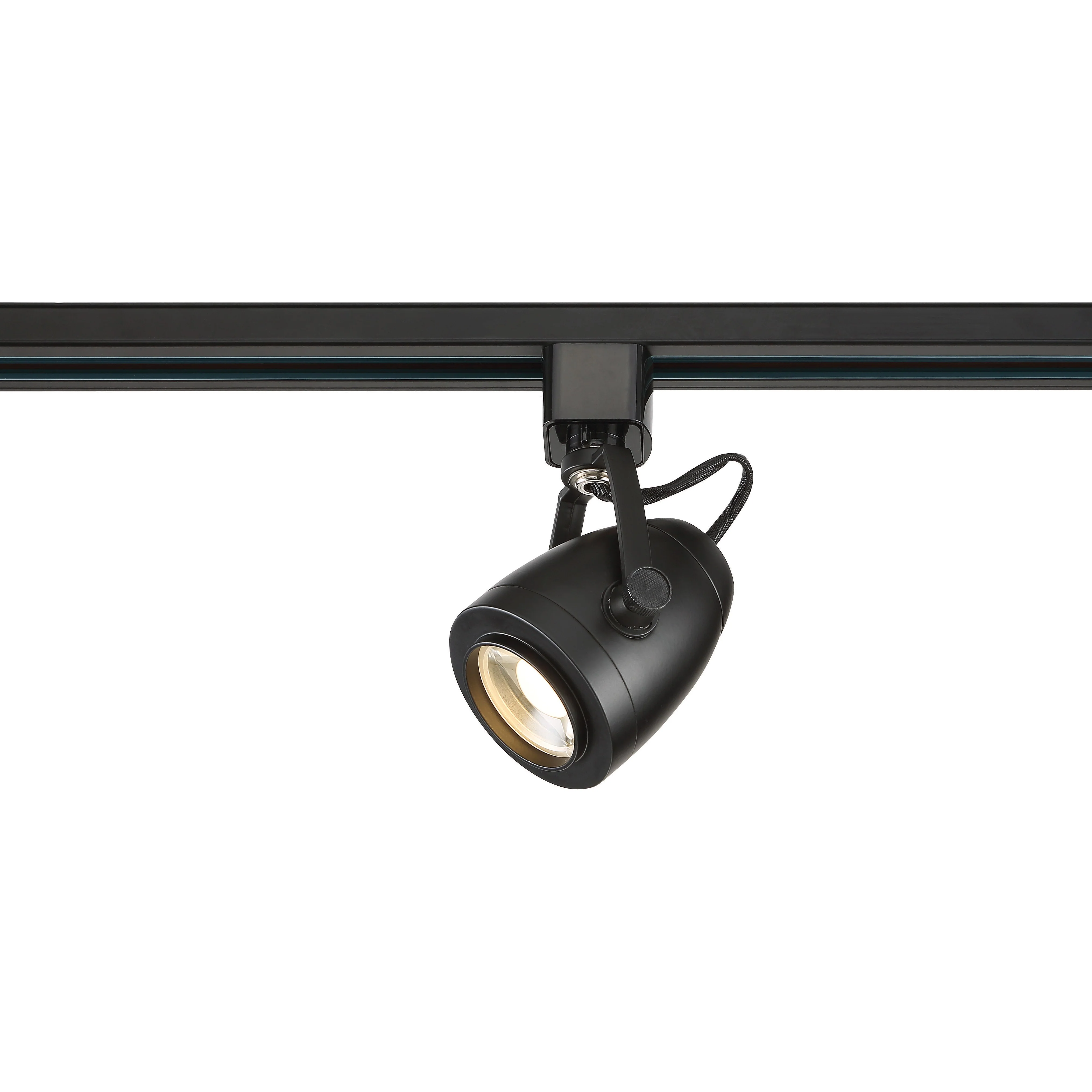 Nuvo TH412 Black 1 Light - 12W LED Track Head 24 Degree Beam Angle - Pinch Back