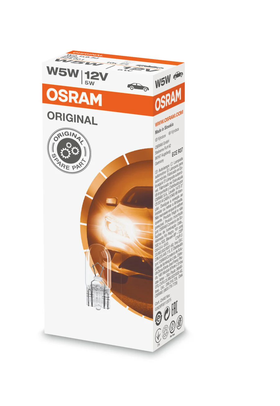 Osram 2825 W5W 12V ORIGINAL High-Performance Automotive Bulb - Image 3
