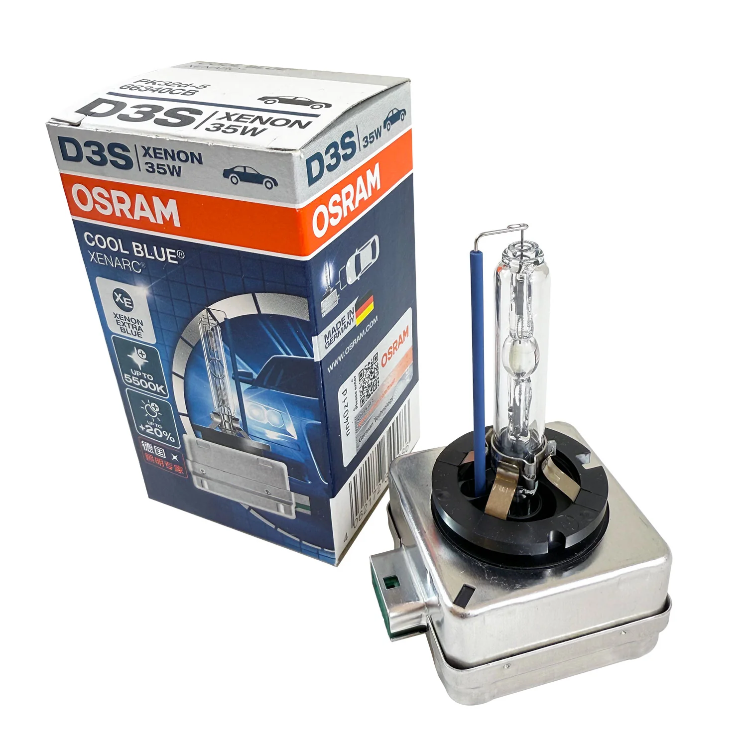 Osram D3S - 66340 - Cool Blue 5500K Xenarc 35W HID Automotive Bulb