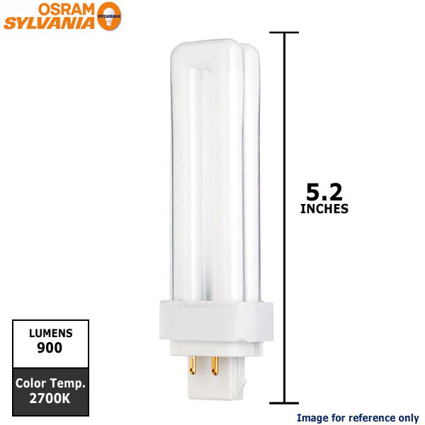Sylvania 13W 4-Pin G24Q-1 Plug-In base 2700K Compact Fluorescent bulb - Image 2
