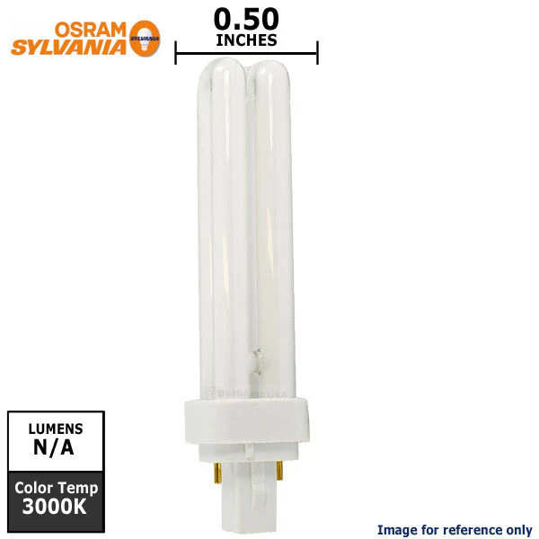 Sylvania 18w Double Tube 2-Pin G24D-2 Base 3000K Fluorescent Bulb - Image 3