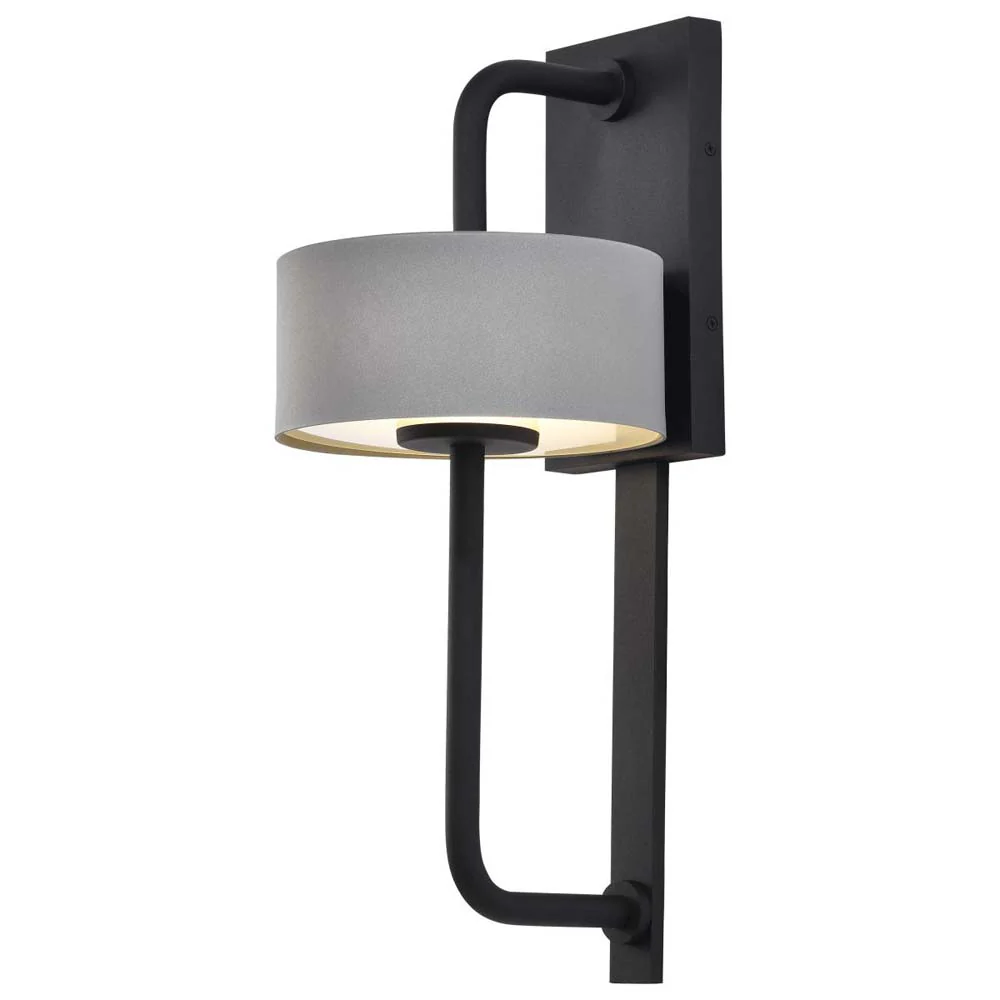 Overtop 10W LED Large Wall Lantern Matte Black & Silver - Image 2