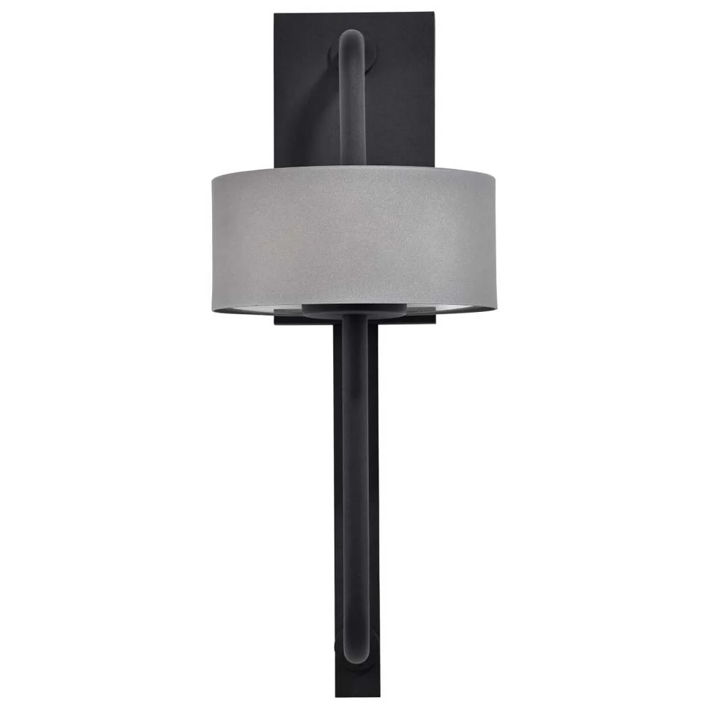 Overtop 10W LED Large Wall Lantern Matte Black & Silver - Image 3