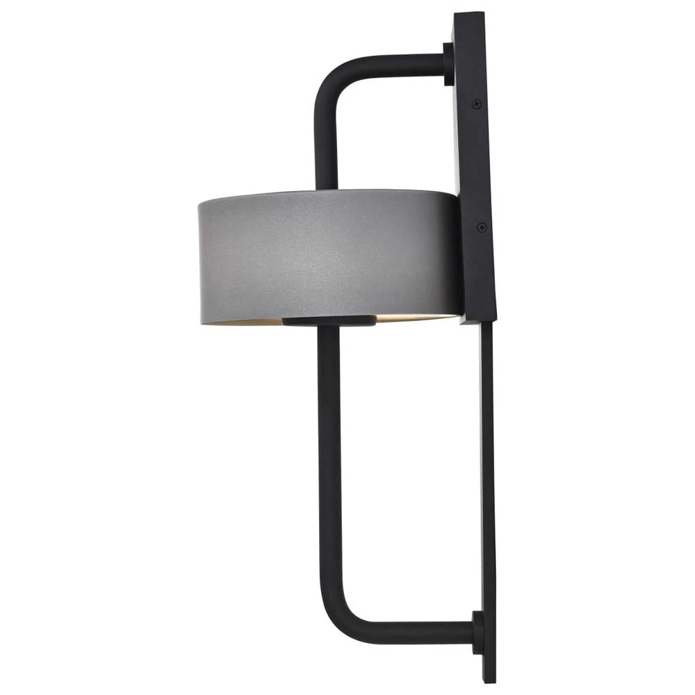 Overtop 10W LED Large Wall Lantern Matte Black & Silver - Image 4