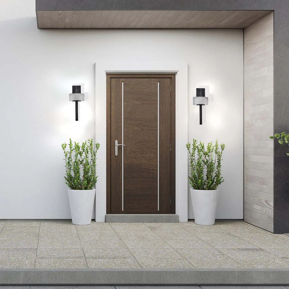 Overtop 10W LED Large Wall Lantern Matte Black & Silver - Image 5