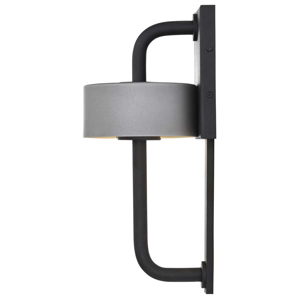 Overtop 10W LED Medium Wall Lantern Matte Black & Silver - Image 2