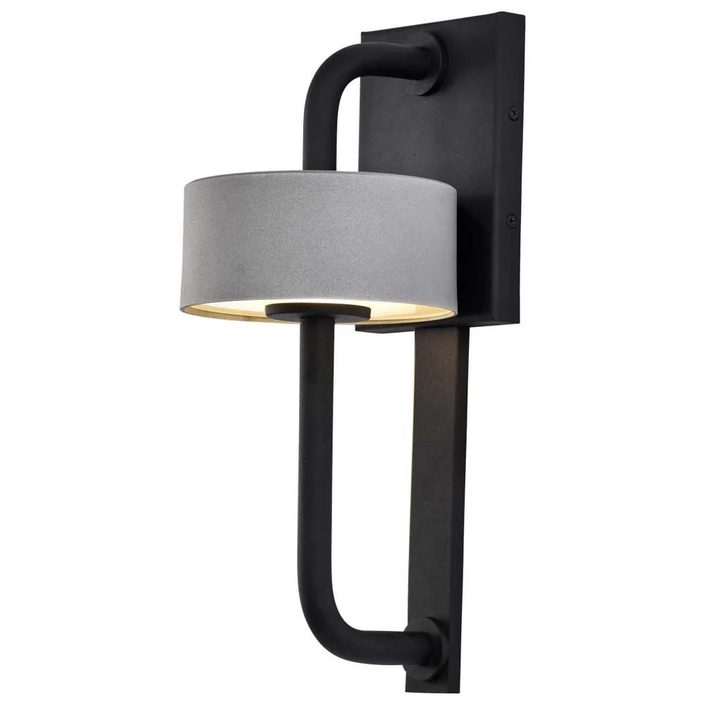 Overtop 10W LED Medium Wall Lantern Matte Black & Silver - Image 3