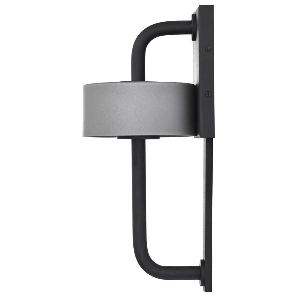 Overtop 10W LED Medium Wall Lantern Matte Black & Silver - Image 5