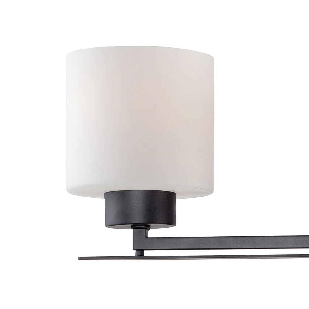 Nuvo Parallel 4-Light Vanity Fixture w/ Etched Opal Glass in Aged Bronze Finish - Image 2