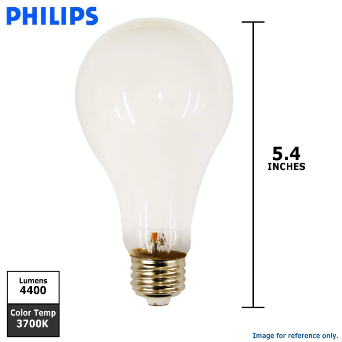 Philips 100w A23 E26 H38 Cool White 3700k Mercury Vapor HID Light Bulb - Image 2