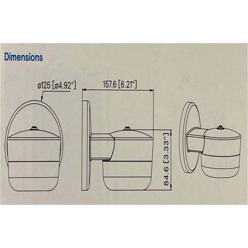 Philips 12W LED 1100Lm 3000K Photocell Security Wall Lighting - Image 2