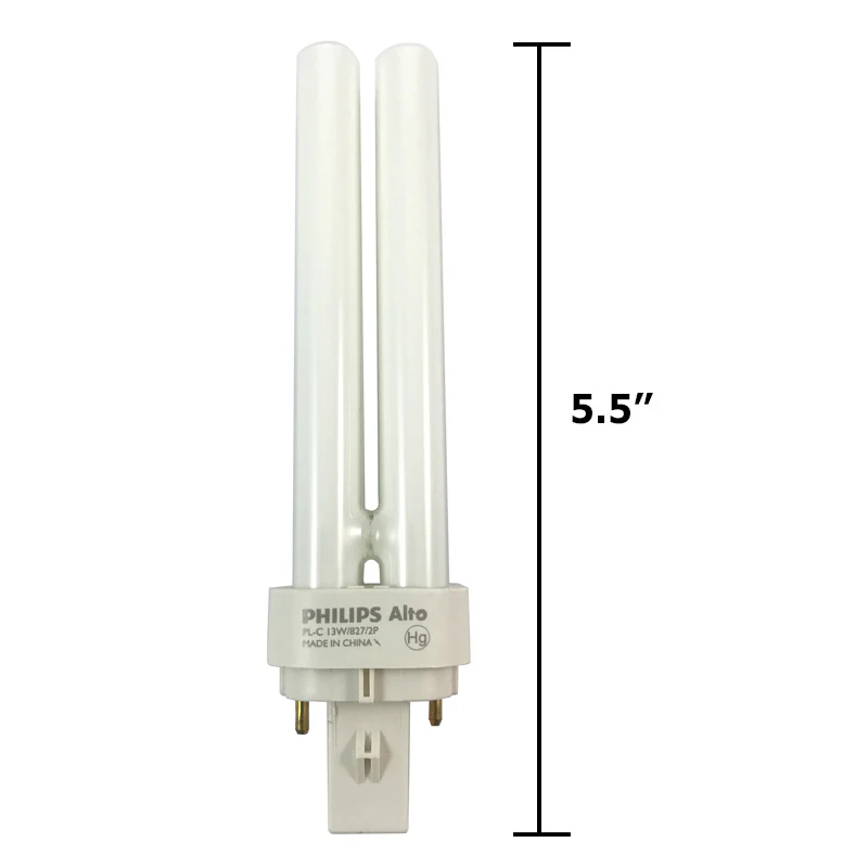 Philips 13w 2700k PL-C ALTO 13W/827/2P Double Tube 2-Pin Fluorescent Light Bulb - Image 2